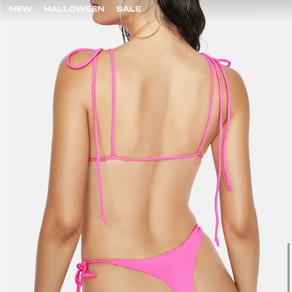 LIPS + HONEY Hot Pink Bikini set sz M NWT